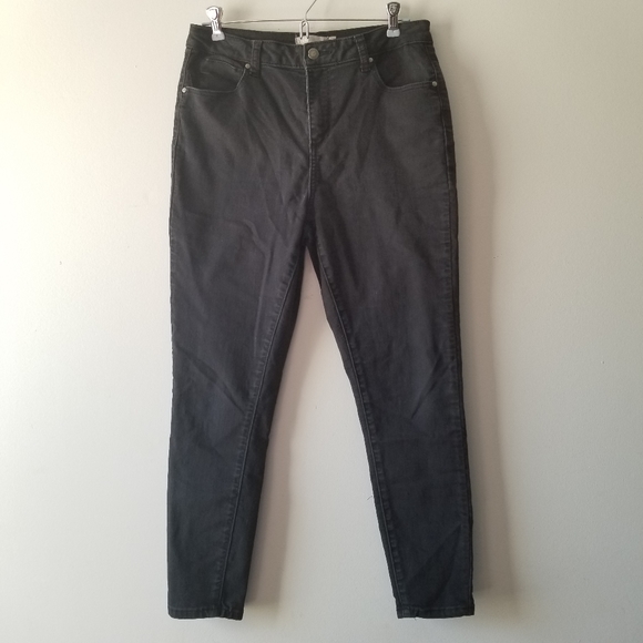 ASOS black High Rise Skinny Ankle Jeans 10 - Picture 1 of 7